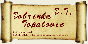 Dobrinka Topalović vizit kartica